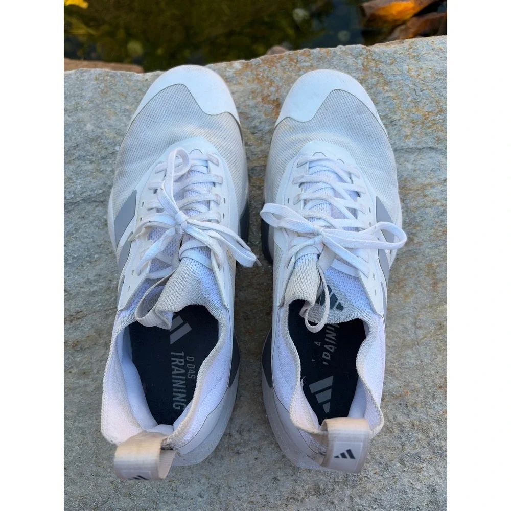 Adidas Dropset 3 Training Shoes White Grey Mens 11.5 JI4196 Lightstrike Pro